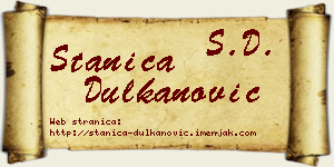 Stanica Dulkanović vizit kartica
